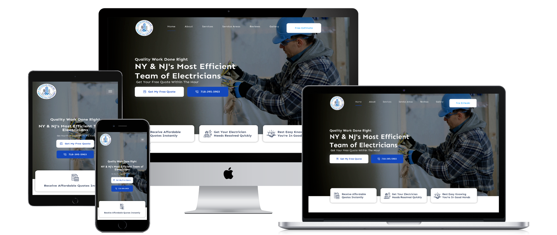 Electrician Techs Website Screenshot
